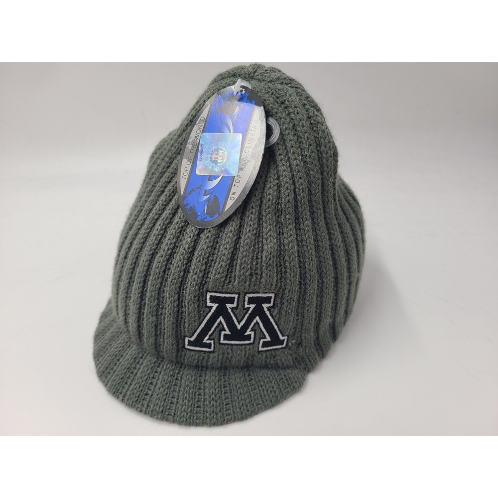 Minnesota Golden Gophers Visor Brim (Fits Small) Beanie Winter Knit Hat Cap NCAA